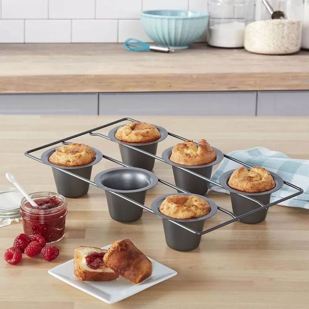 Chicago six set connected nonstick muffin popover pans three available